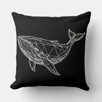 Almofada Modern Geometric Whale Throw Pillow
