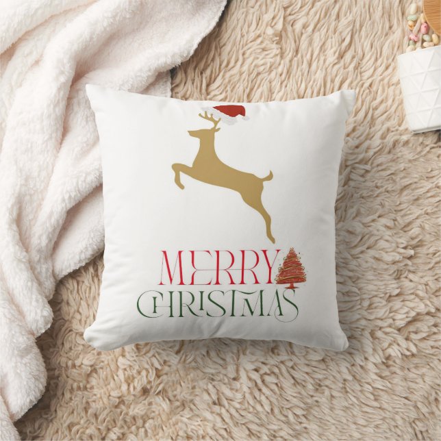 Almofada Modern Holiday Throw Pillow Christmas  (Cobertor)