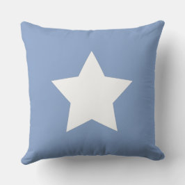 Almofada Modern inicial minúscula Estrela Azul branco