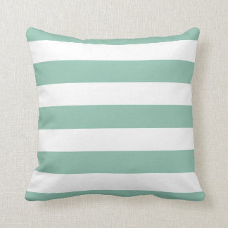Almofada Modern Mint Green and White Stripes