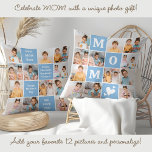 Almofada Modern MOM Personalizado 12 Azul de Colagem de Fot<br><div class="desc">Celebre a extraordinária jornada da maternidade com nosso Travesseiro Moderno MOM Photo Collage — uma mistura deliciosa de estilo, sentimento e personalização. Este travesseiro encantador é o presente perfeito para o Dia das Mães, capturando memórias de preciosos em um design ousado e moderno que as mães adorarão. Recursos do produto:...</div>