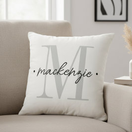 Almofada Modern Monogram Minimal Black White