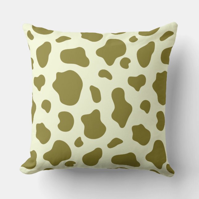 Almofada Modern Olive Green Cow Print (Frente)