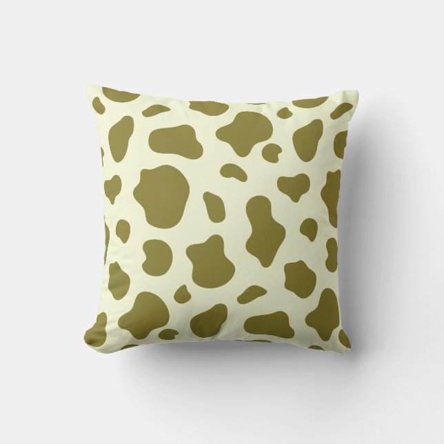 Almofada Modern Olive Green Cow Print (Frente)