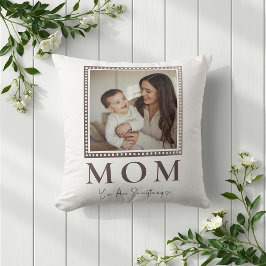 Almofada Modern Personalized Mom Photo Throw Pillow