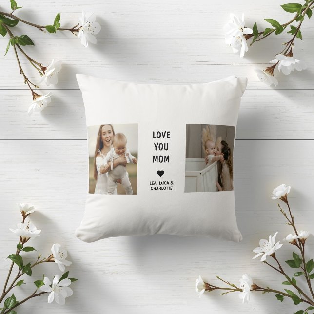 Almofada Modern Personalized Photo Pillow for Mom (Criador carregado)