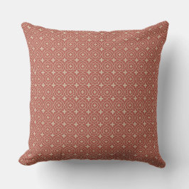 Almofada Modern Red Geometric Pattern Throw Pillow