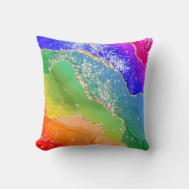 Almofada Modern Trendy Rainbow Glitter