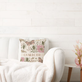 Almofada Modern Trendy Wildflower Floral Monograma Botânico