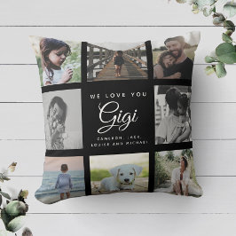 Almofada Modern We Love You GIGI Dia de as mães Photo Colla