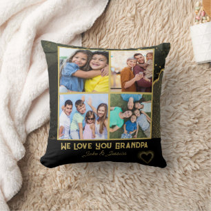 Almofada Modern We Love You Grandpa Photo Collage