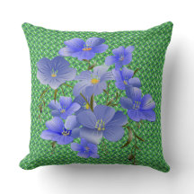 Almofada Moderna e Chic com Lírios Azuis de Jardim