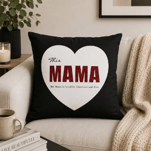 Almofada Moderna Personalizada Coração da Mamãe