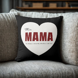 Almofada Moderna Personalizada Coração da Mamãe