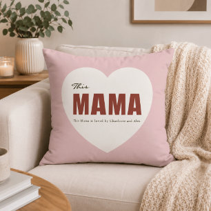 Almofada Moderna Personalizada Coração da Mamãe