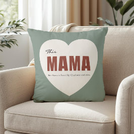 Almofada Moderna Personalizada Coração de Mamãe