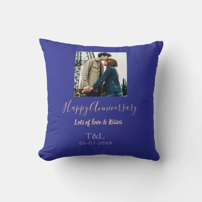 Almofada Moderno Boho feliz aniversário adicione nome laran (Frente)