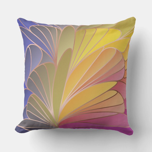 Almofada moderno,colorido,art nouveau,art deco,padrão,currí (Frente)