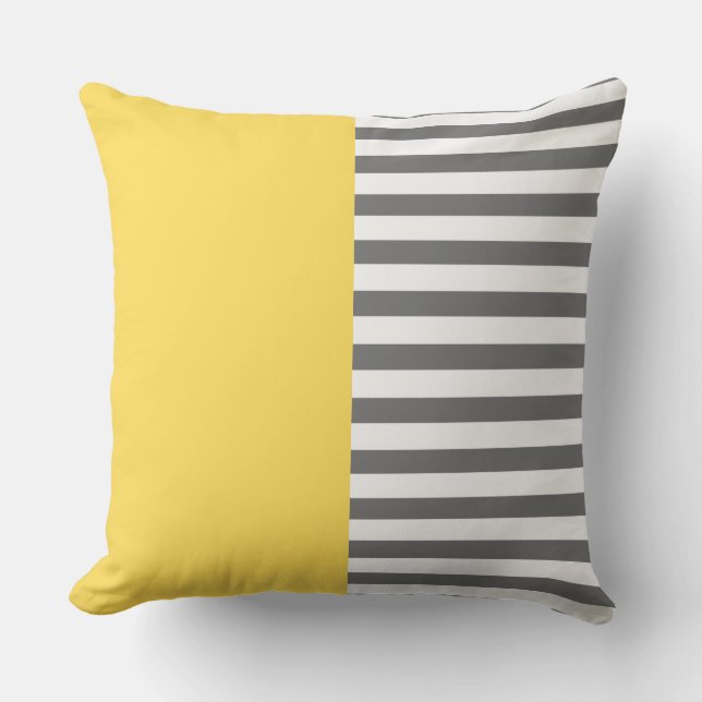 Almofada Moderno elegante dois tons estimula amarelo (Frente)