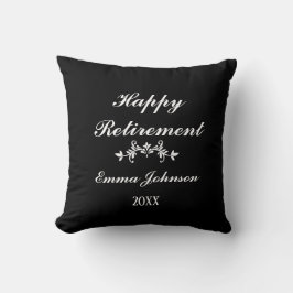 Almofada Moderno Elegante Personalizado Aposentadoria Feliz