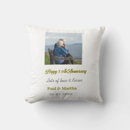 Almofada Moderno feliz aniversário de 50 anos adicionar nom