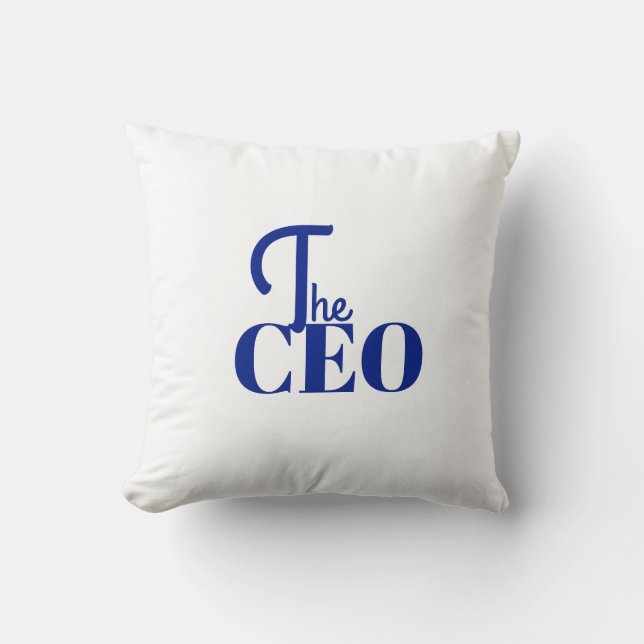 Almofada Moderno Minimal O CEO Azul (Frente)