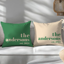 Almofada Moderno minimalista retrô verde