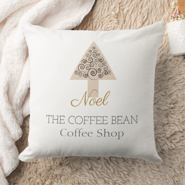 Almofada Moderno Negócio de Cafeteria de Natal Branding (Cobertor)