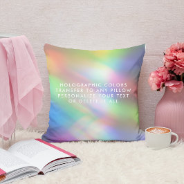 Almofada Moderno Pastel Rainbow Mermaid Unicorn Holographic