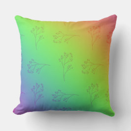 Almofada Moderno Rainbow Ombre Floral