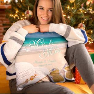 Almofada Moderno Sr. Casamento de praia Tropical Summer