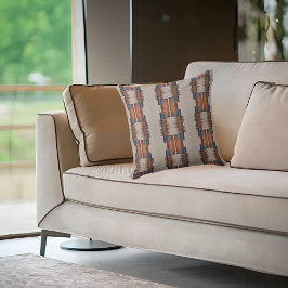 Almofada Moderno Taupe Denim e Feira