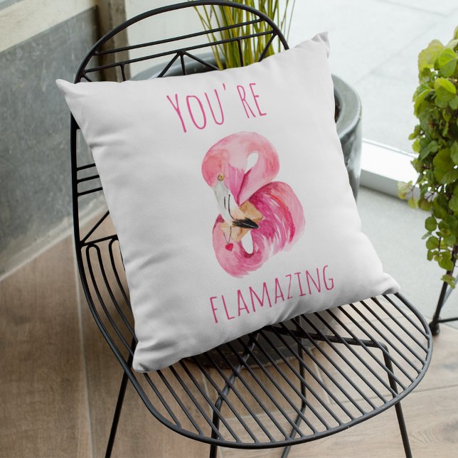 Almofada Moderno Você É Flagrante Beleza Rosa Flamingo (Criador carregado)