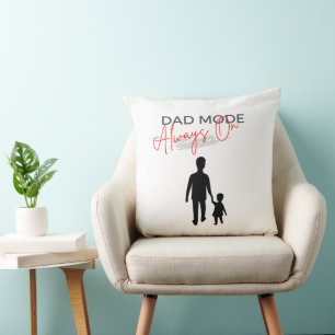 Almofada Modo Pai Vermelho Preto Sempre Ativo