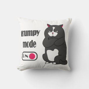 Almofada Modo rabugento em gato gordo engraçado