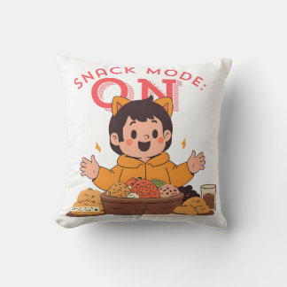 Almofada Modo Snack: ON - Personagem de desenho animado em