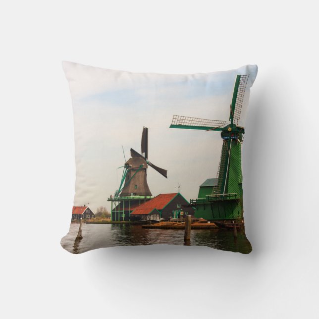 Almofada Moinhos de travesseiros decorativos da Holanda (Frente)