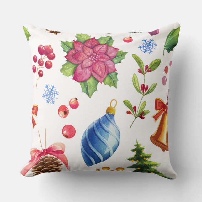 Almofada Mola d'água do estilo Vintage Natal (Frente)