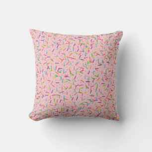 Almofada Molas Coloridas, Pink-Sq. Travesseiro decorativo