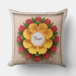 Almofada Moldura de Flor Decorativa