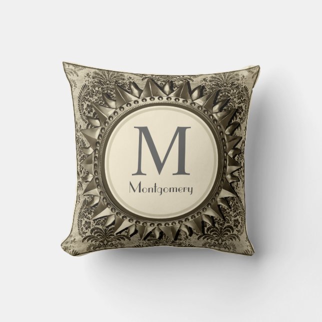 Almofada Moldura de Sol Celestial Antique - Personalizada (Frente)