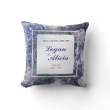 Moldura Quadrada Monocromática Floral Lavanda Azul