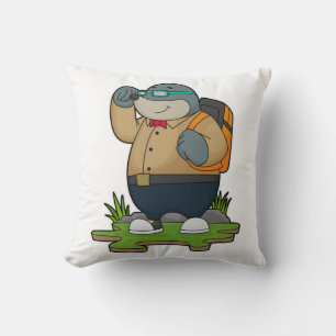 Almofada Mole como Hiker com Backpack