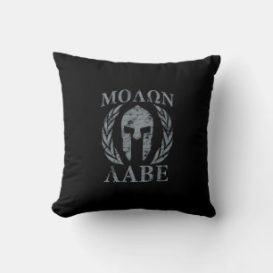 Almofada Molon Labe Grunge Armadura Espartana