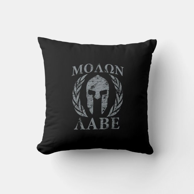 Almofada Molon Labe Grunge Spartan Armor (Frente)