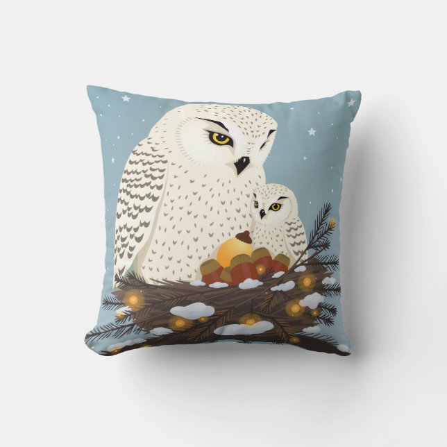 Almofada Mom and owlet ready for Christmas (Frente)