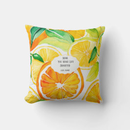 Almofada Mom You Make Life Brighter – Citrus Throw Pillow