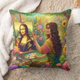 Almofada Mona is drawing Mona