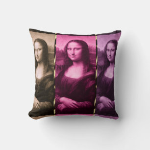 Almofada Mona Lisa Animal Imprime Chocolate Rosa Puro