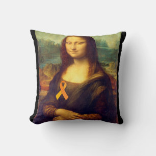 Almofada Mona Lisa Com Fita Laranja